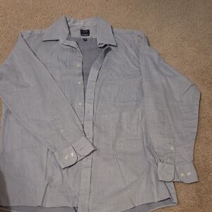 Arrow Light Gray Button-Up Shirt, Medium